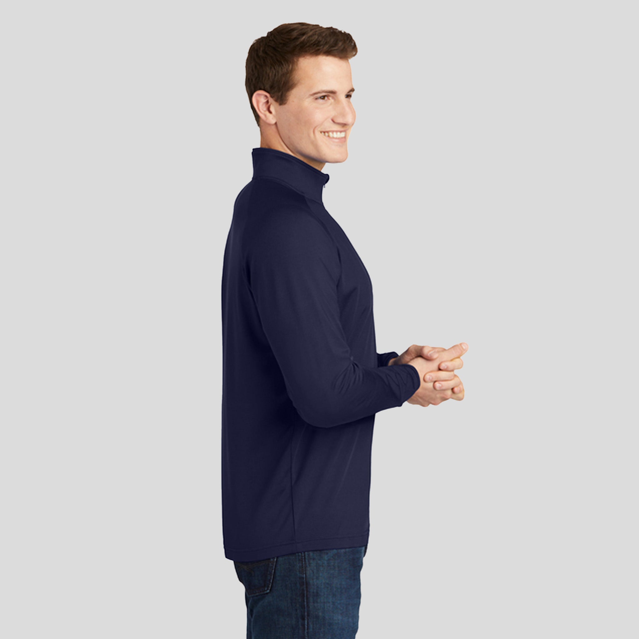 Sport-Wickยฎ Stretch 1/4-Zip Pullover | True Navy