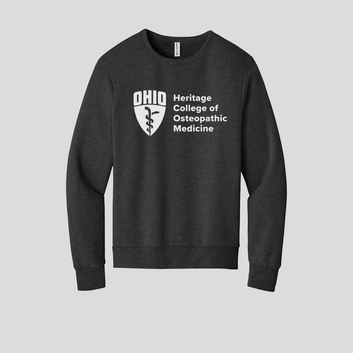 OU Unisex Sponge Fleece Classic Crewneck Sweatshirt - School Logo | Dark Grey Heather