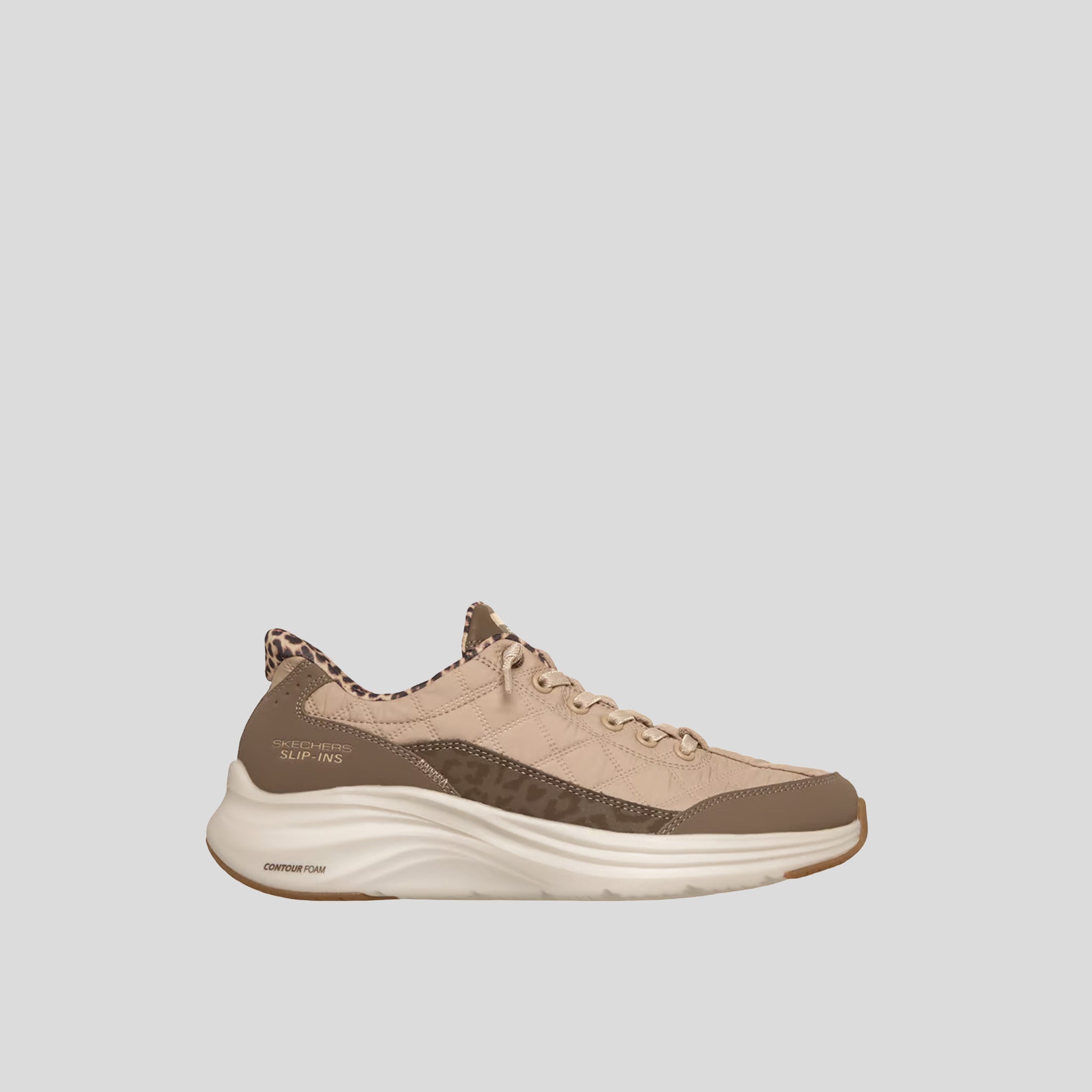 Skechers Slip-ins: Contour Foam - Cozy Fit Leopard Dream | Brown